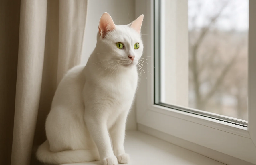 Russian White cat