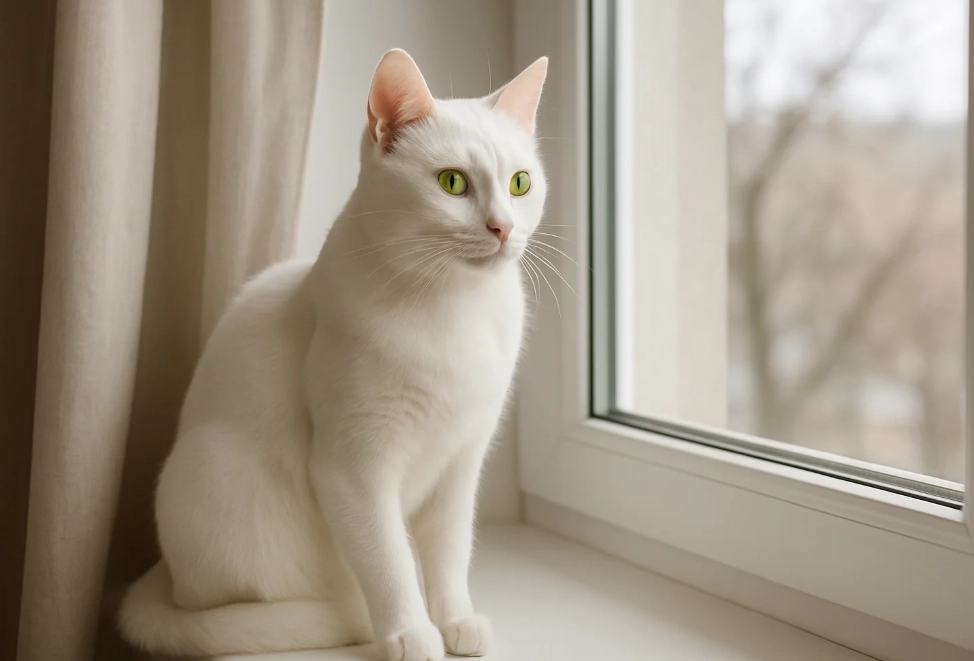 How rare are Russian white cats?