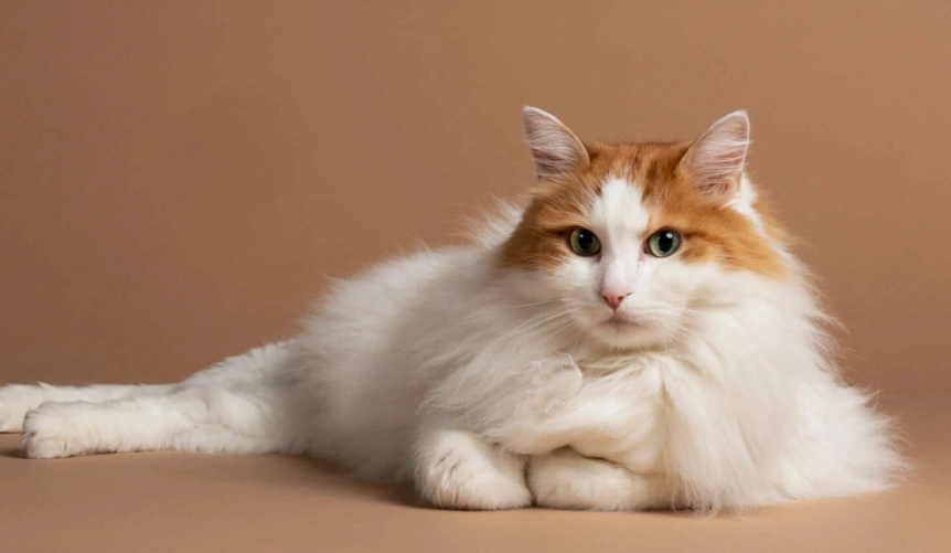 Turkish Angora orange cat